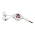 Retractable Ear Buds with N-Dome Decoration